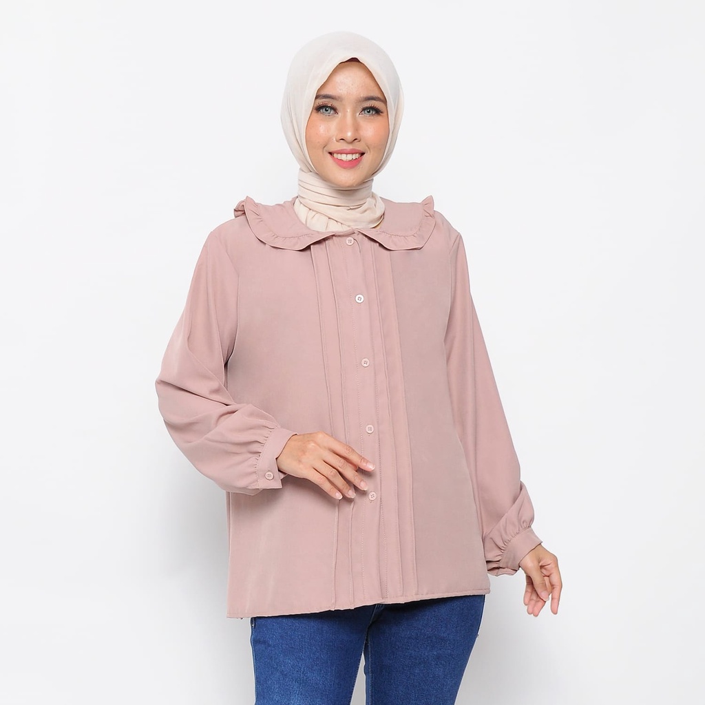 atasan blouse shakila premium/kemeja wanita opnaisel top