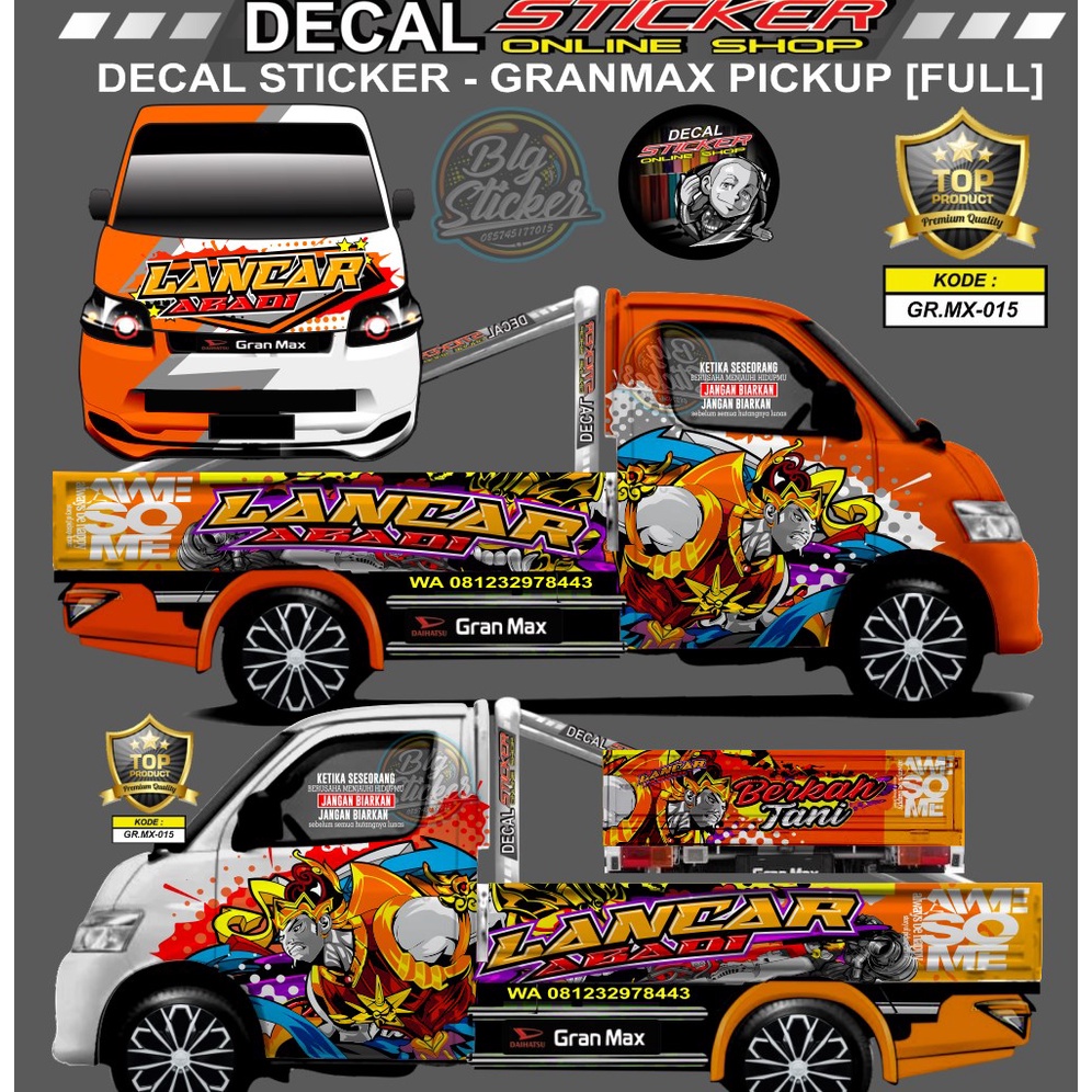 Jual stiker grand max pick up mobil pick up stiker granmax decal nutup ...