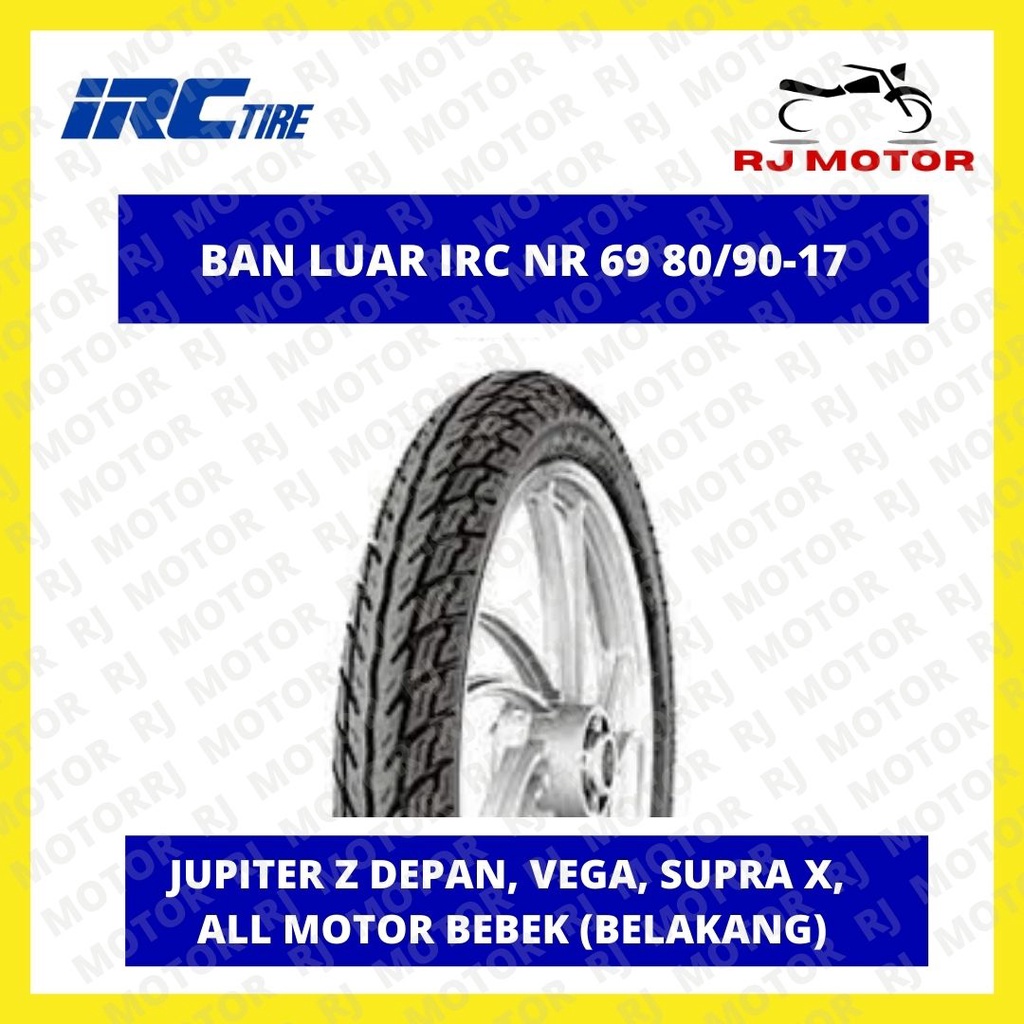 BAN LUAR BELAKANG IRC NR 69 80 90 17 BAN MOTOR ASLI IRC