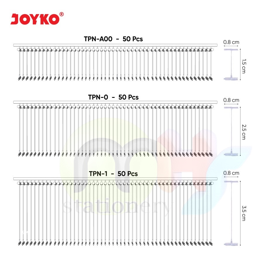 

Isi Refill Tag Gun Tag Pin Joyko TPN-A00 TPN-0 TPN-1 Tag Gun Alat Tembak Label Joyko TG-600
