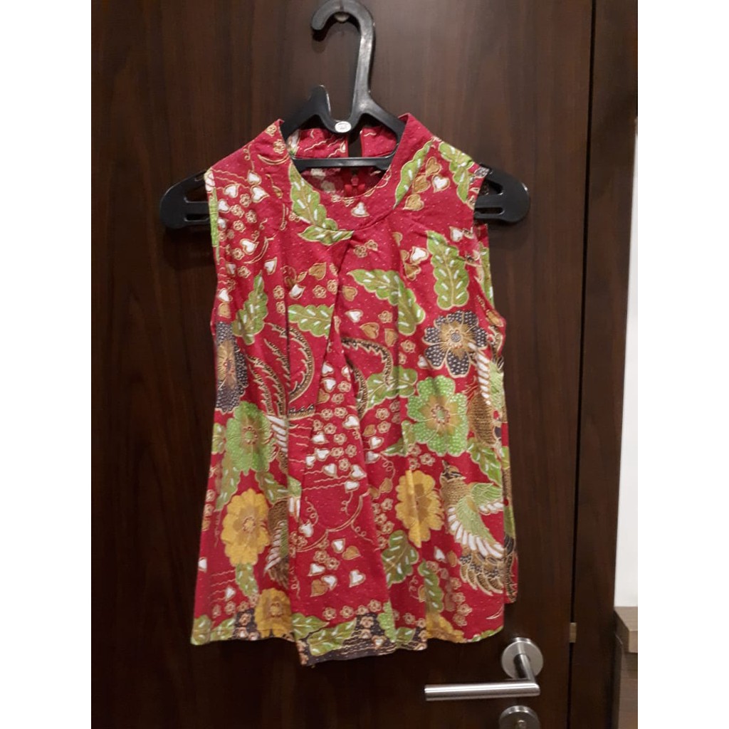 Atasan Blouse Wanita Batik Cantik Fuschia