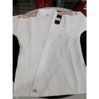 Pakaian Judo Gi Adidas Club J350 White/ Gold Terlaris