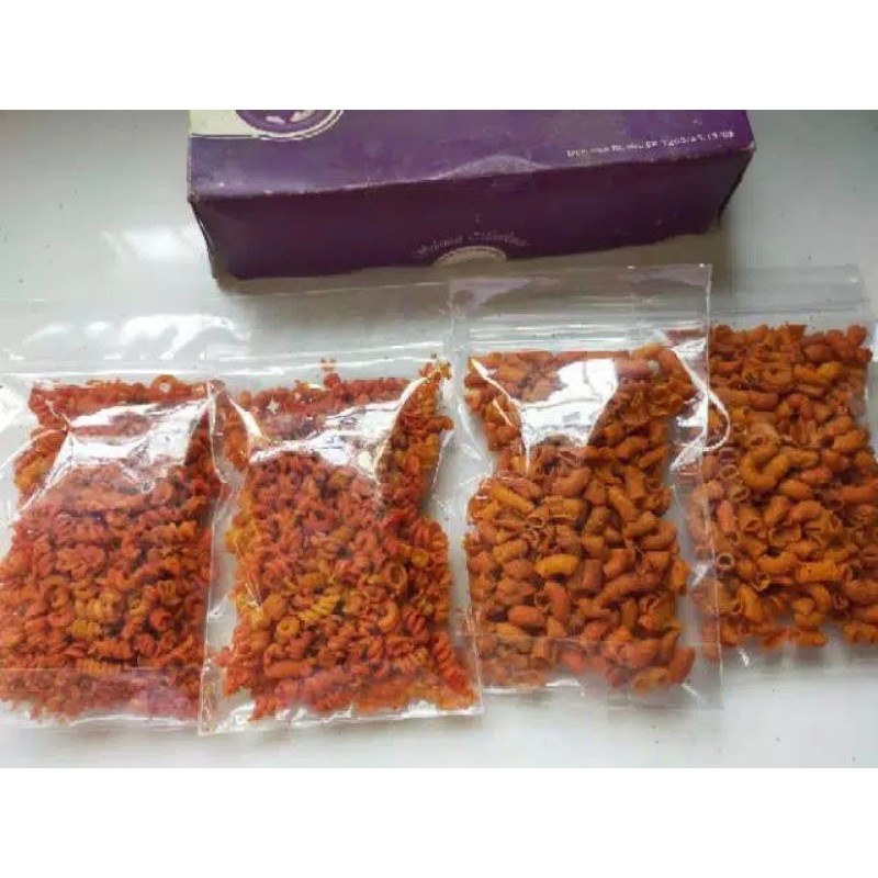 MAKARONI SPIRAL PEDAS DAUN JERUK ISI 80G