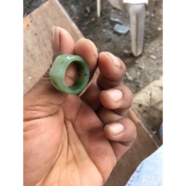 ring batu natural giok nephrite jade aceh