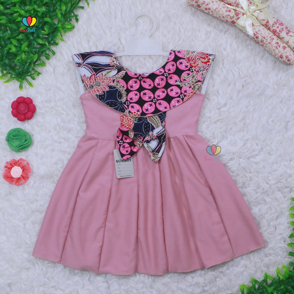 Dress Batik  uk Bayi  0 12 Bulan Dres Anak Perempuan  