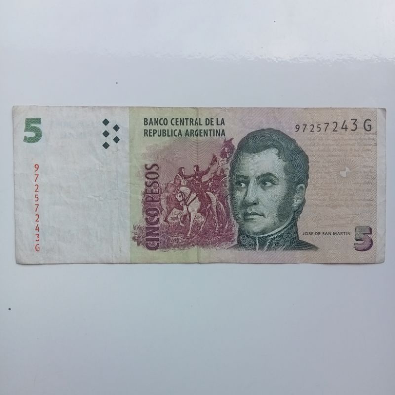 UANG ARGENTINA 5 PESO VF ORIGINAL