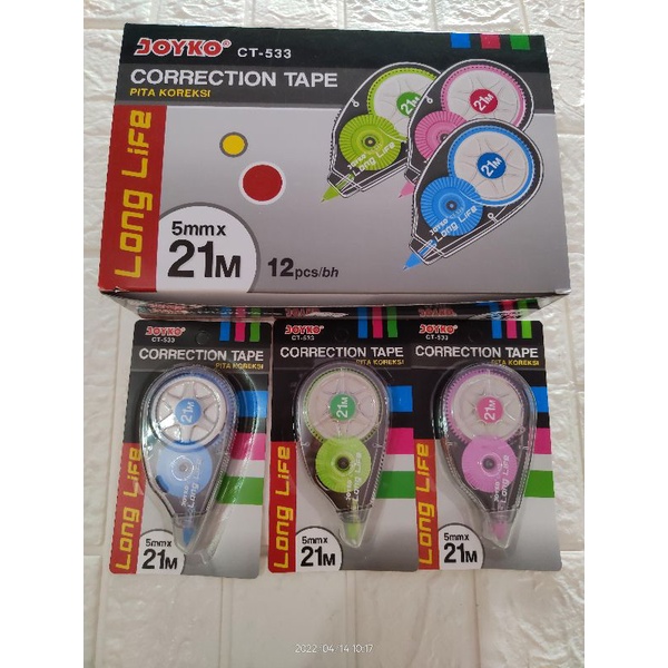 

Correction tape joyko CT-533/tipex kertas joyko/tip-ex kertas/correction tape joyko