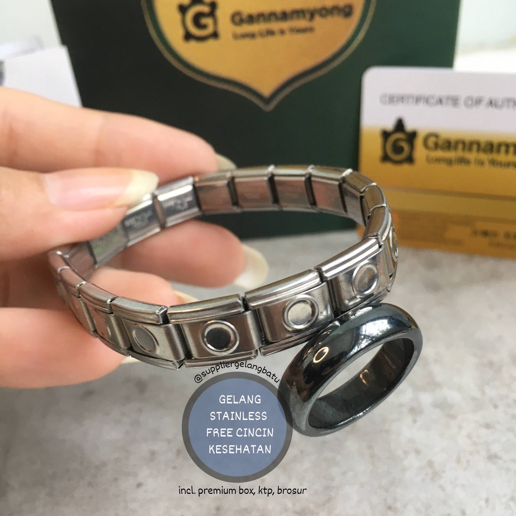 PREMIUM gannamyong STAINLESS STEEL 316L TITANIUM gelang free cincin