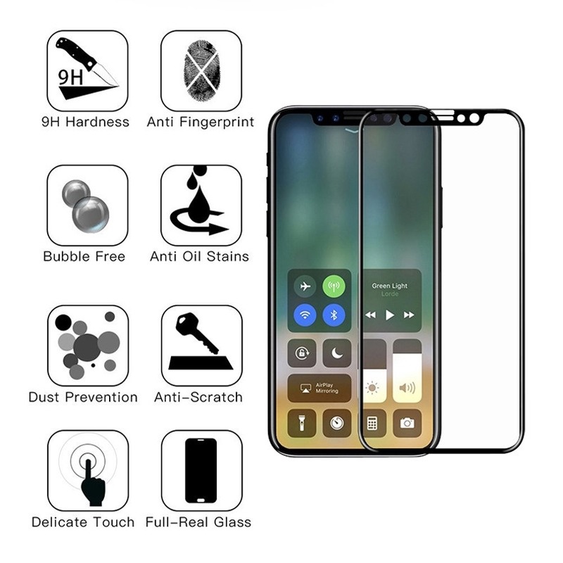 Pelindung Layar Tempered Glass 9H 5D Untuk iPhone 14 13 12 11 Pro X XS Max XR 7 8 6 6s Plus