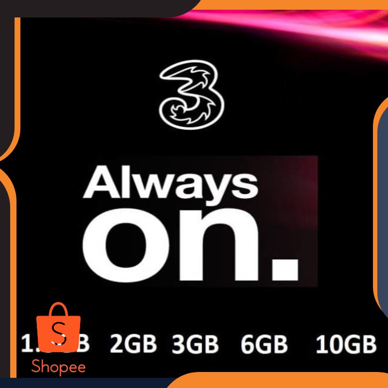 Promo INJECT KUOTA THREE AON 1.5GB 2GB 3GB 6GB 10GB Keren