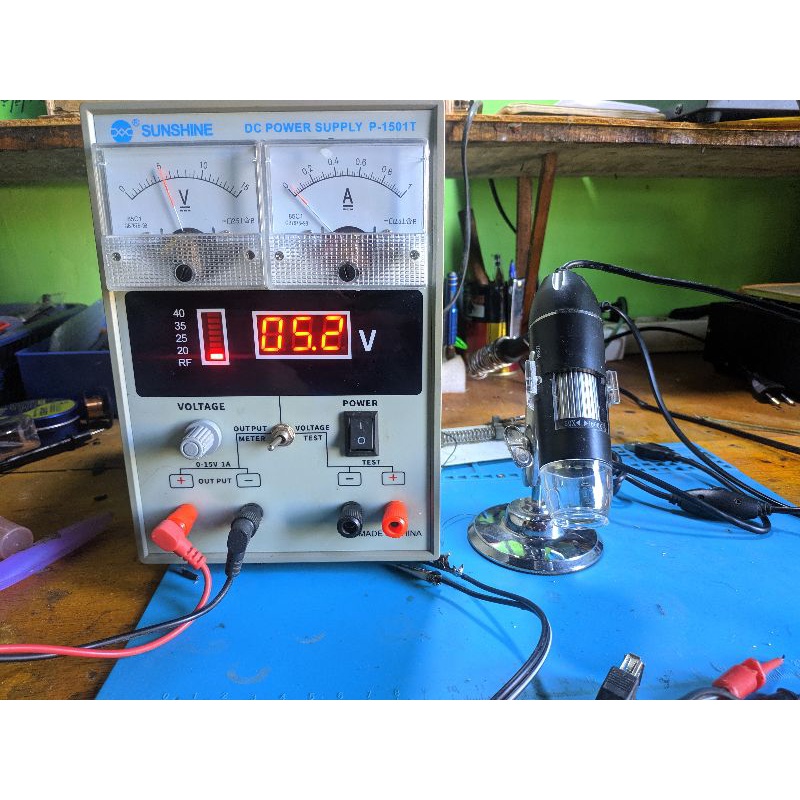 Power supply+ mikroskop digital mini