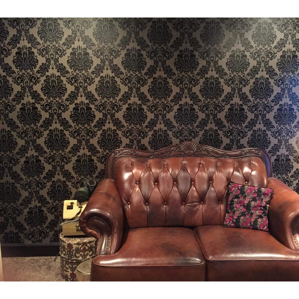 Wallpaper dinding 3d motif elegant / Wallpaper dinding kamar tidur anak wallstiker motif batik / Wallpaper dinding kamar tidur anak wallstiker 45cmx10m-GH019