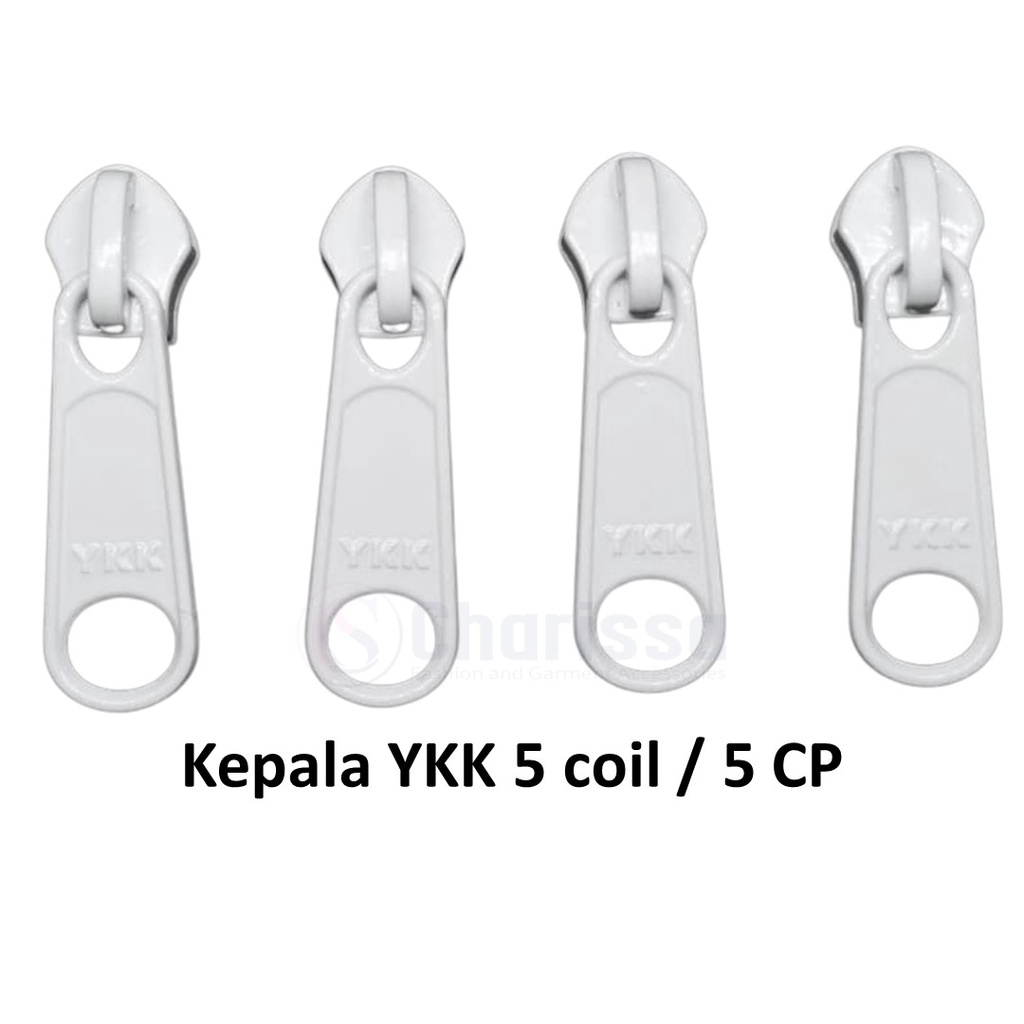 Kepala ritsleting / kepala resleting / kepala rit YKK 5 coil / 5 CP (bijian)