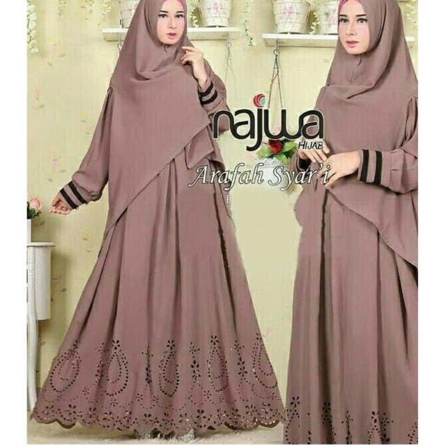 IS 3 warna Najwa Syari / set hijab syari murah / set hijab terbaru