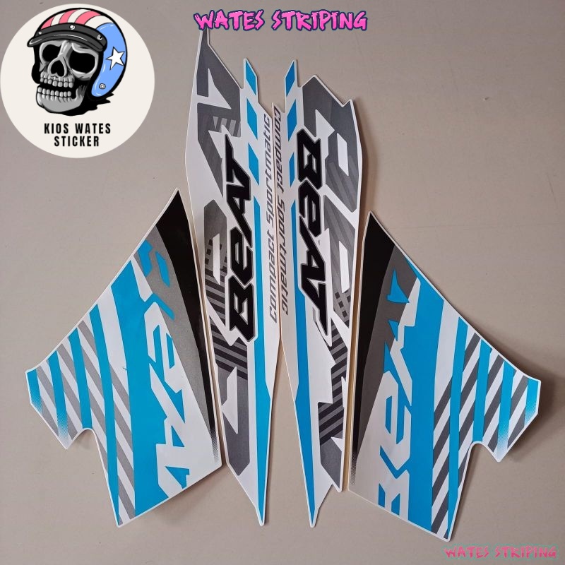 Striping Decal Polet Sticker honda beat fi sporty 2021 putih stiker list motor standar kualitas term
