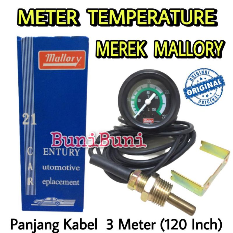 Ampere Temperatur / Ampere Panas / Meter Pengukur Suhu Air Untuk Mobil &amp; Mesin Universal