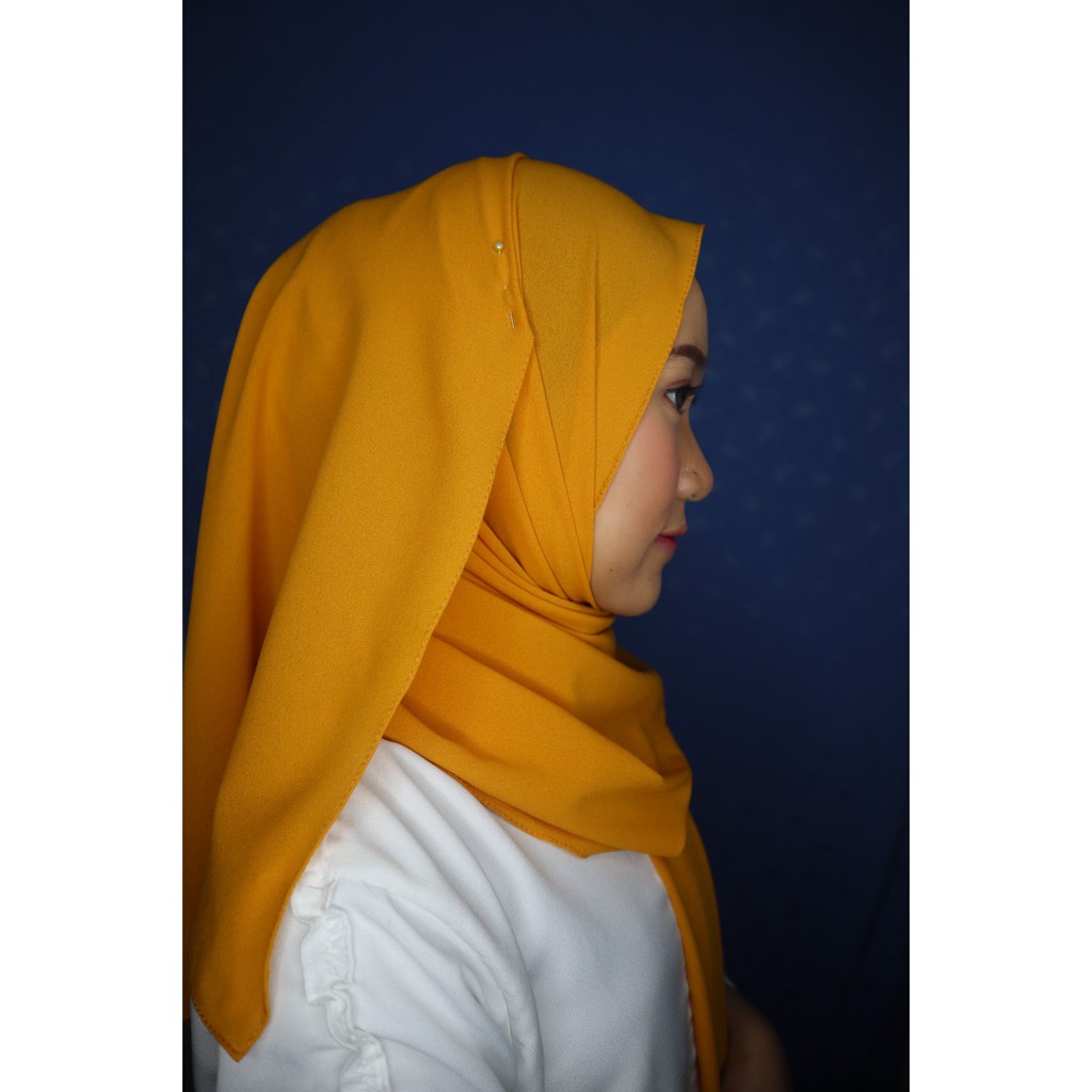 BIG SALE!! Pashmina Sabyan Diamond Italiano Premium 175x75 Grosir Hijab Cantik Kece Murah Diskon-MUSTARD