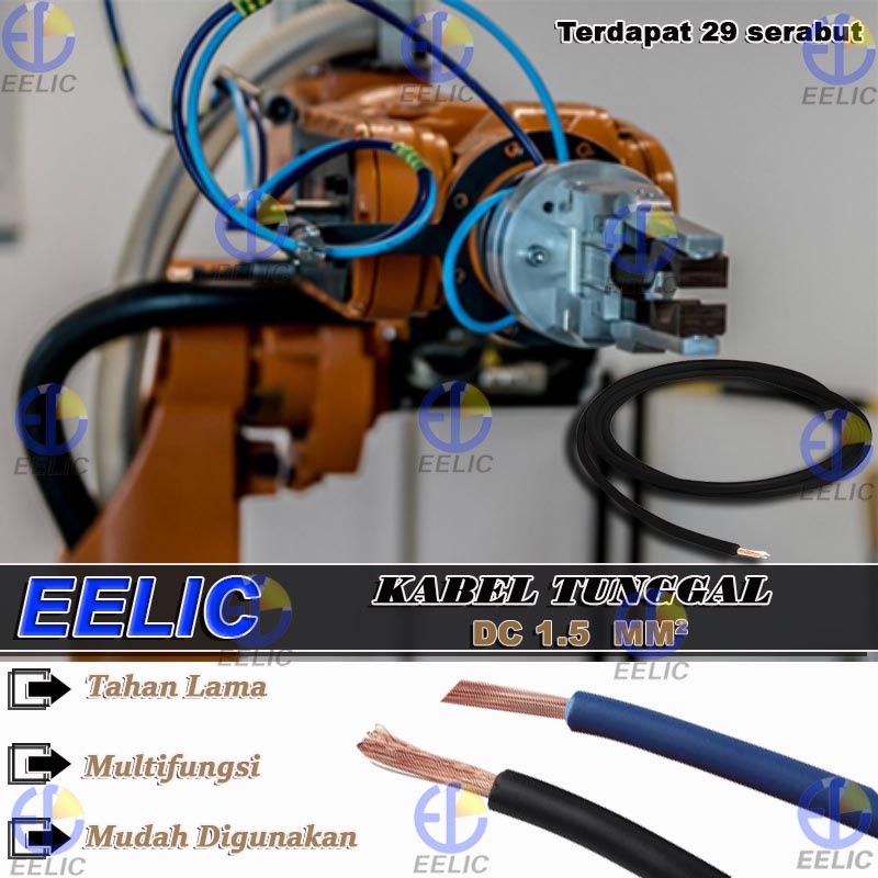 EELIC KAL-A1X1.5MM2 Kabel tunggal serabut 1p dc 1.5 mm2 panjang 20 meter