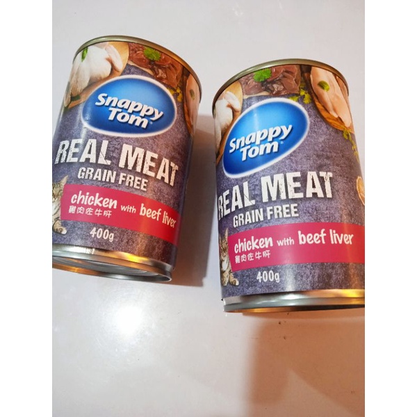 snappy tom kaleng 400gr chiken &amp; beef liver
