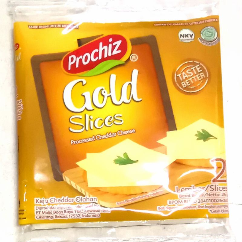 

Prochiz Gold Slices Keju Lembar Isi 2 pcs