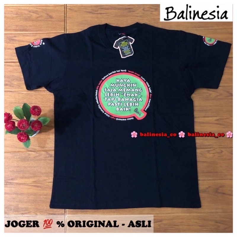 KAOS JOGER BALI DEWASA - ASLI 100% ORIGINAL - WARNA SELAIN PUTIH  - LENGAN PENDEK