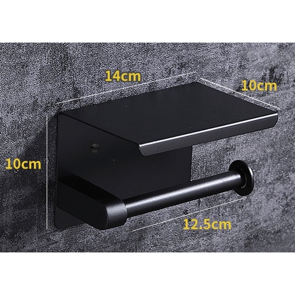 Gantungan Tempat Tisu Toilet Tissue Wall Mount - L101 - Black