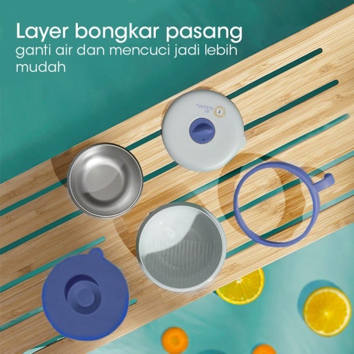 Babycare Water Heating Cooling Bowl Set 5in1(2007105) - Mangkok Makan Stainles