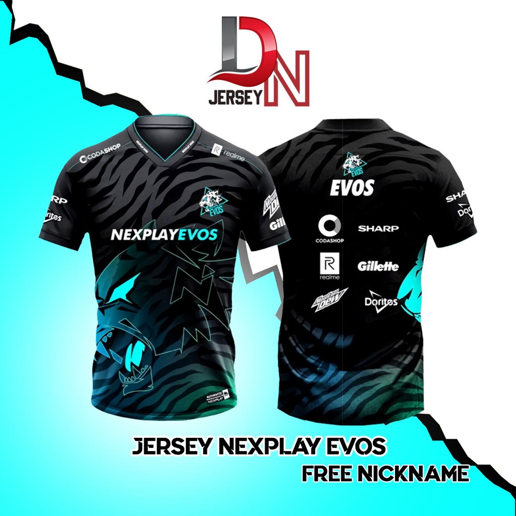 JERSEY BAJU KAOS NEXPLAY EVOS 2021 GAME MOBILE LEGENDS ML PUBG (FREE NICKNAME)