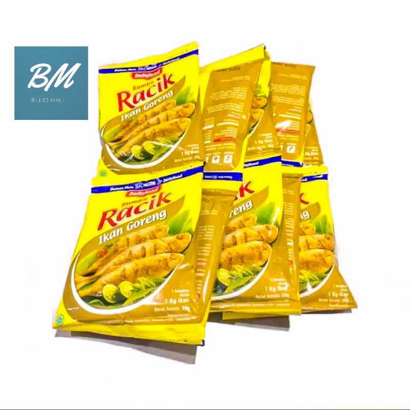 

Indofood Bumbu Racik Ikan Goreng Renceng 10 x 20 gr / Indofood Racik Ikan Kembung 1 Renceng isi 10 Bungkus 20 gr / Indofood Ikan Goreng Renceng isi 10 Pcs