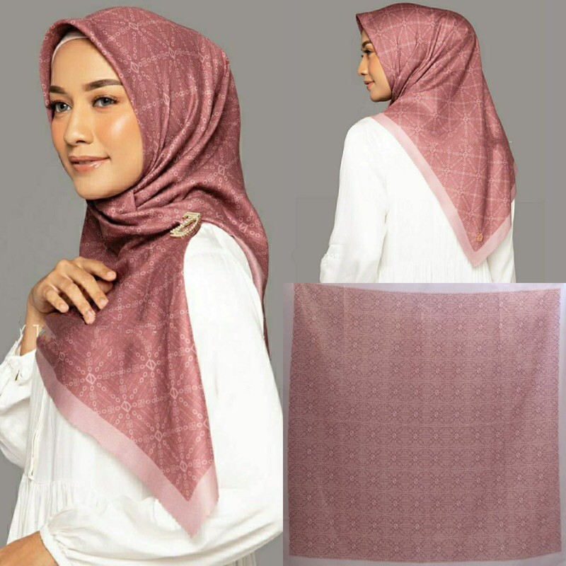[GROSIR MURAH] Hijab Segi4 Voal Motif LC  / S4 Voal Motif LaserCut TERBARU #fth216 & fth423-Peach