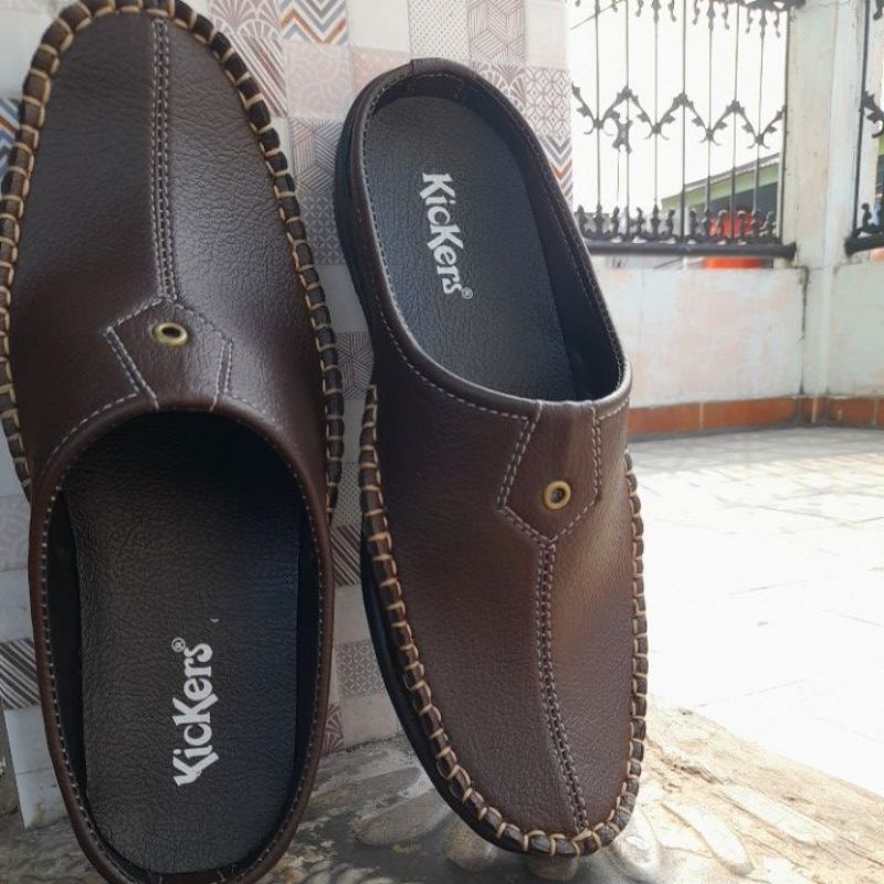 sepatu slop rajut pria // sepatu slop rajut mata ikan