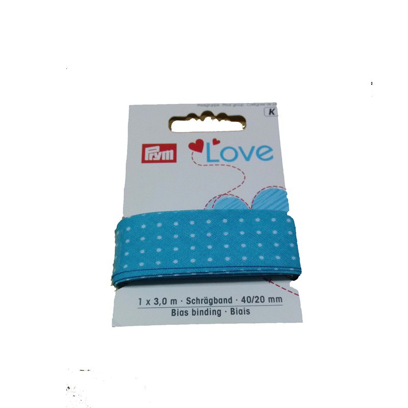 Elastic Band Prym Bias Binding Dots 3m 902813 Dots Biru Blue