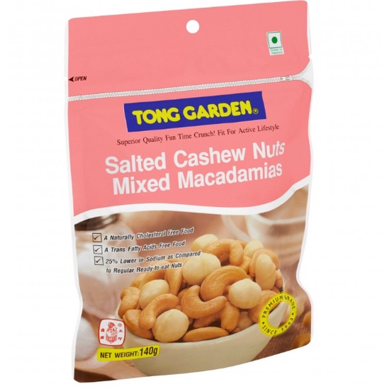 

Tong Garden Salted Cashew Nuts Mixed Macadamias 140g kacang