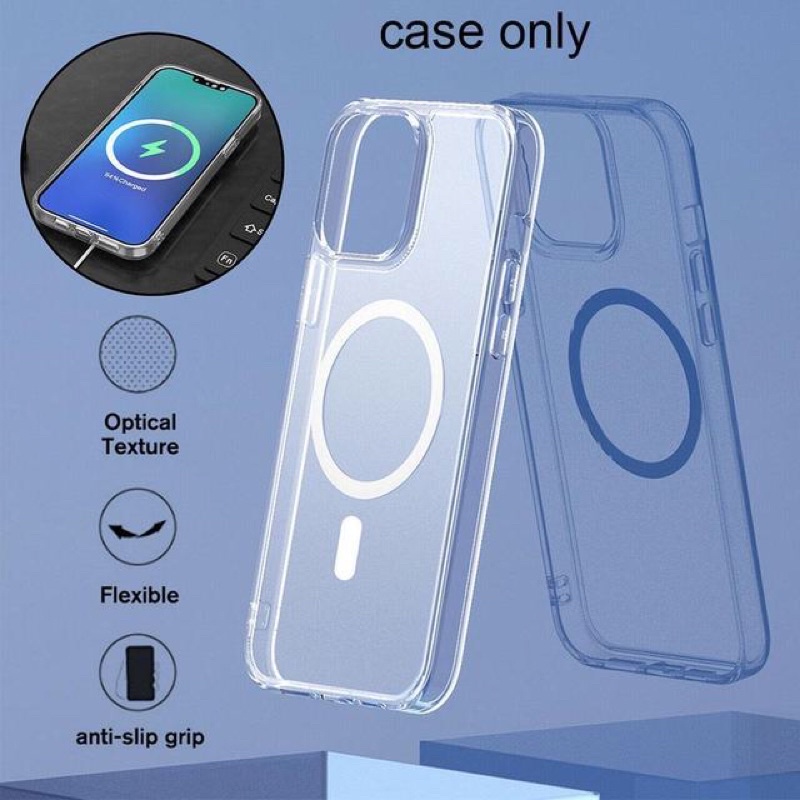 Case Iphone 11 / 11 Pro / 11 Pro Max , Casing Iphone Magsafe Clear Hybrid Bumper , Case Clear Apple