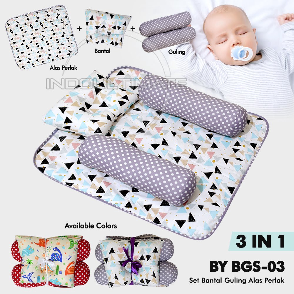 Tempat Tidur Bayi 3in1 kasur bayi + bantal guling kasur lantai bayi BY BGS-03