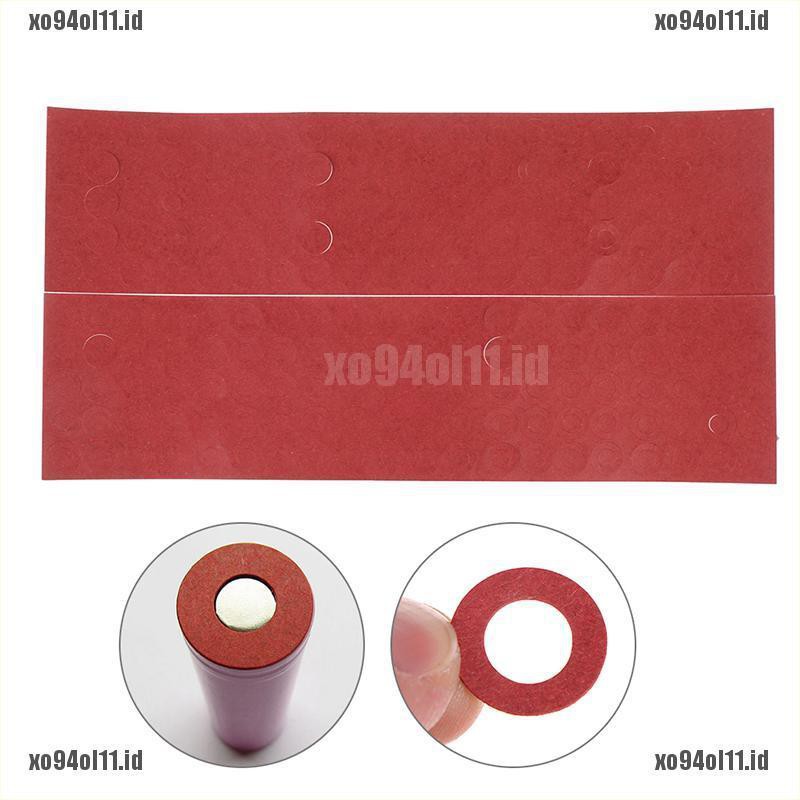 【XO@COD】200pcs 18650 battery insulator insulation ring adhesive cardboard paper red