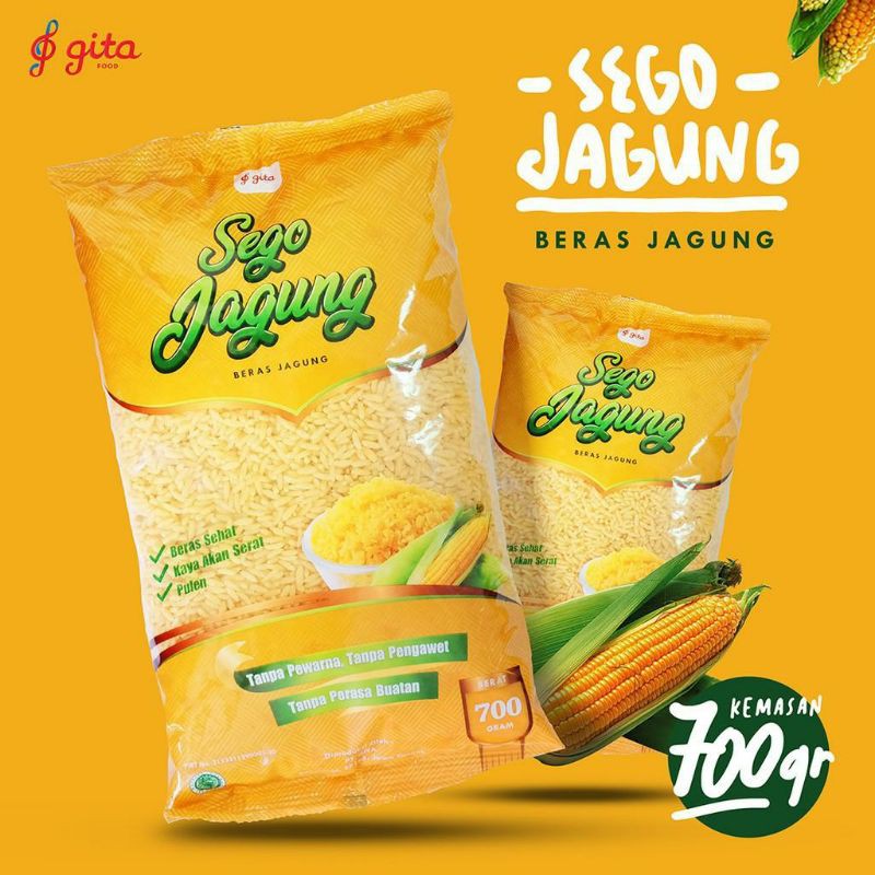 Beras Jagung Sego Jagung 700 Gram Diet Sehat Nasi Jagung