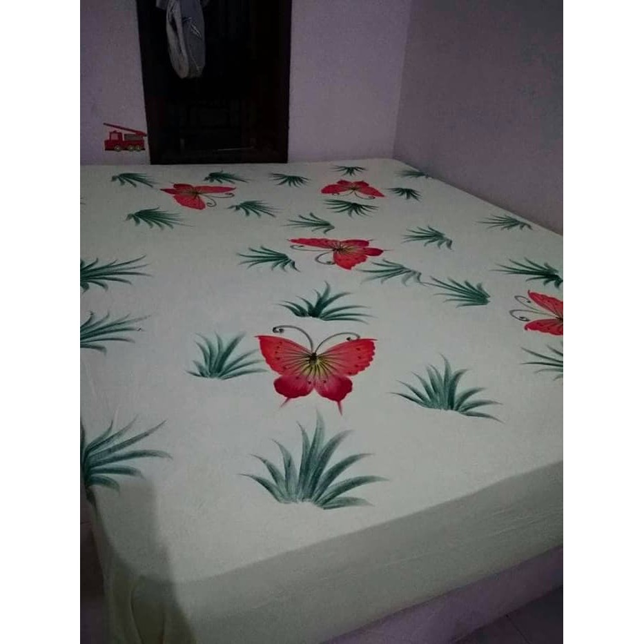 sprei batik lukis pekalongan 120x200 adem tebal dan nyaman cantik bagu