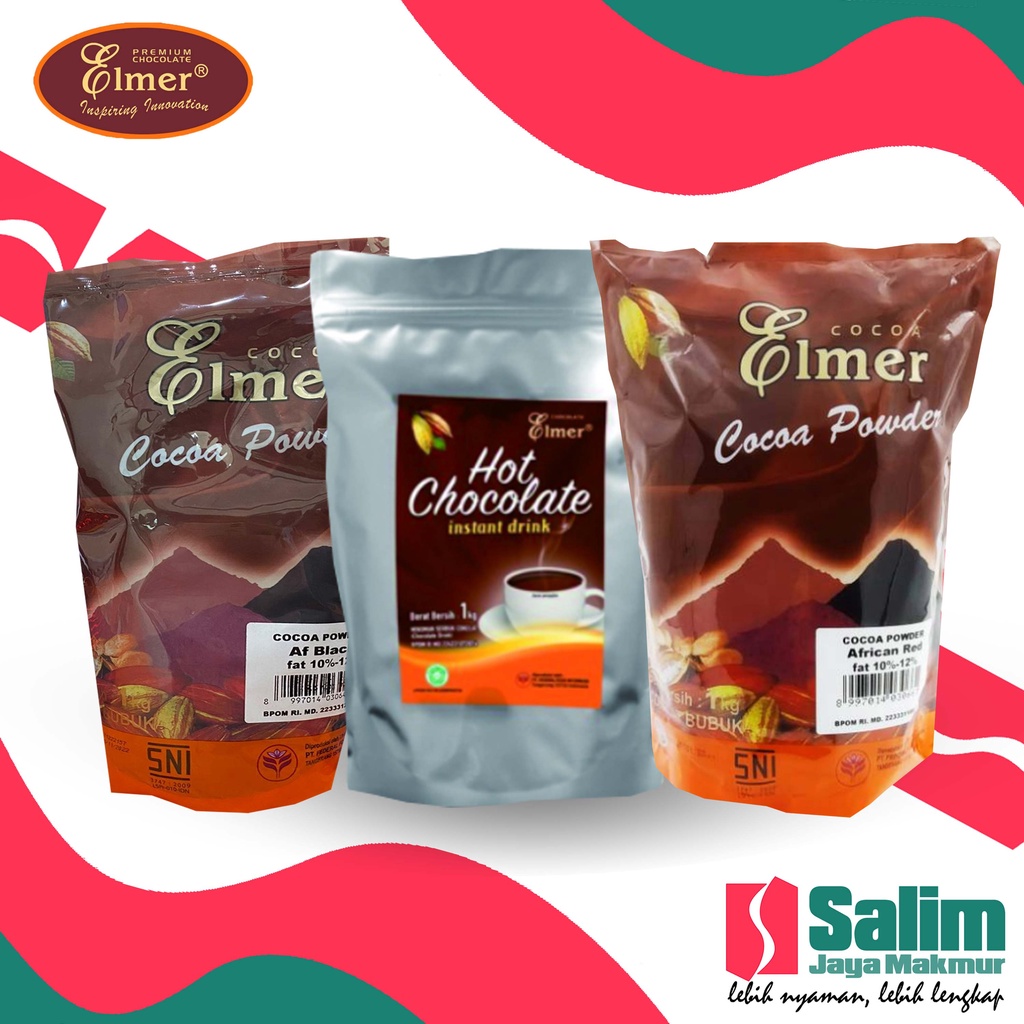 

Elmer African Red dan Black Powder Fat 10%-12% 1 Kg dan Elmer Hot Chocolate Instant Drink