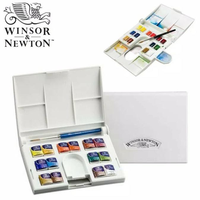 

IHOT SALEl Winsor Professional Water Colour Compact Set 14 Half Pans