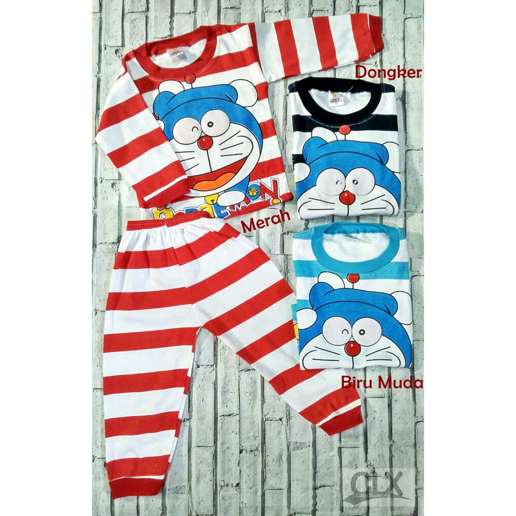 Piyama Anak Baby 1-3Thn Baby Doraemon Tidur Setelan Perempuan