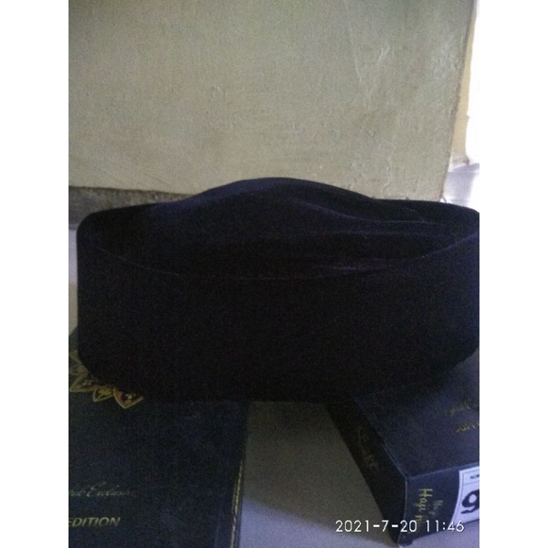 Peci Songkok Kopiah SUSUN HAJI ALAY Hitam Polos