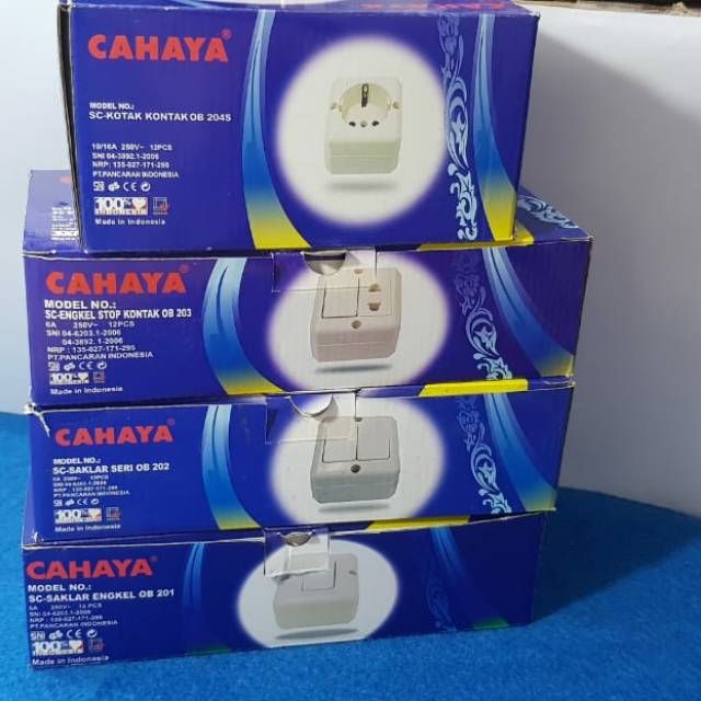 Saklar / Stop kontak Tempel Cahaya / saklar ob stop kontak ob cahaya