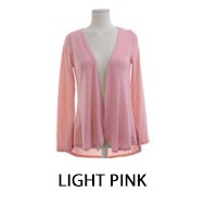 KARAKOREA Spandex Rayon Cardigan kerja outer cardigan jumbo-RLS Standard/Pink