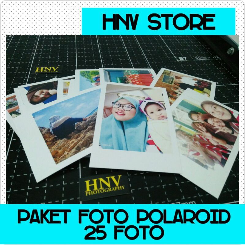 CETAK FOTO POLAROID mu FREE BINGKAI 25 FOTO HNV