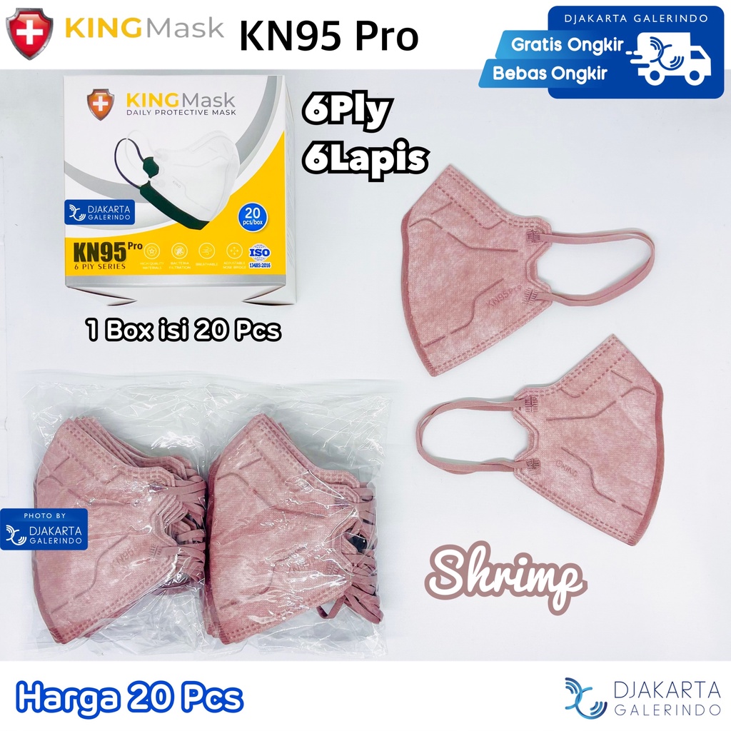 Masker King Mask KN95 Pro 6Ply 6 Lapis Original