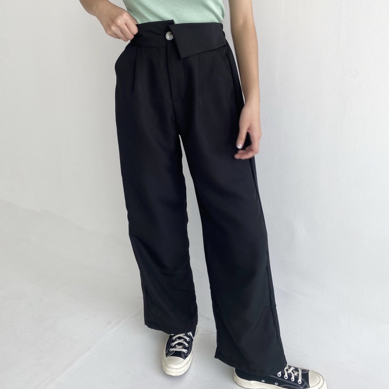 MONO PANTS - POSHA Celana Panjang Highwaist Trousers Korean Basic Long Highwaisted Pants