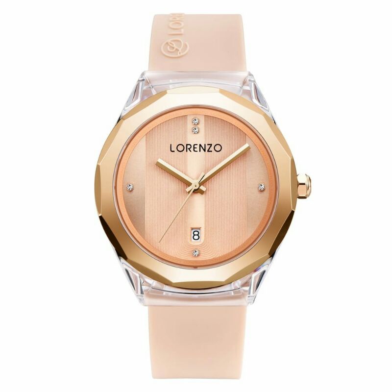 Jam tangan Lorenzo 7107 Tali Rubber Original Wanita
