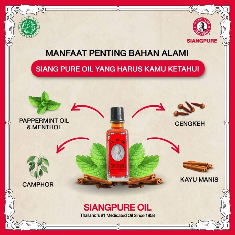 SIANG PURE OIL - MINYAK ANGIN THAILAND