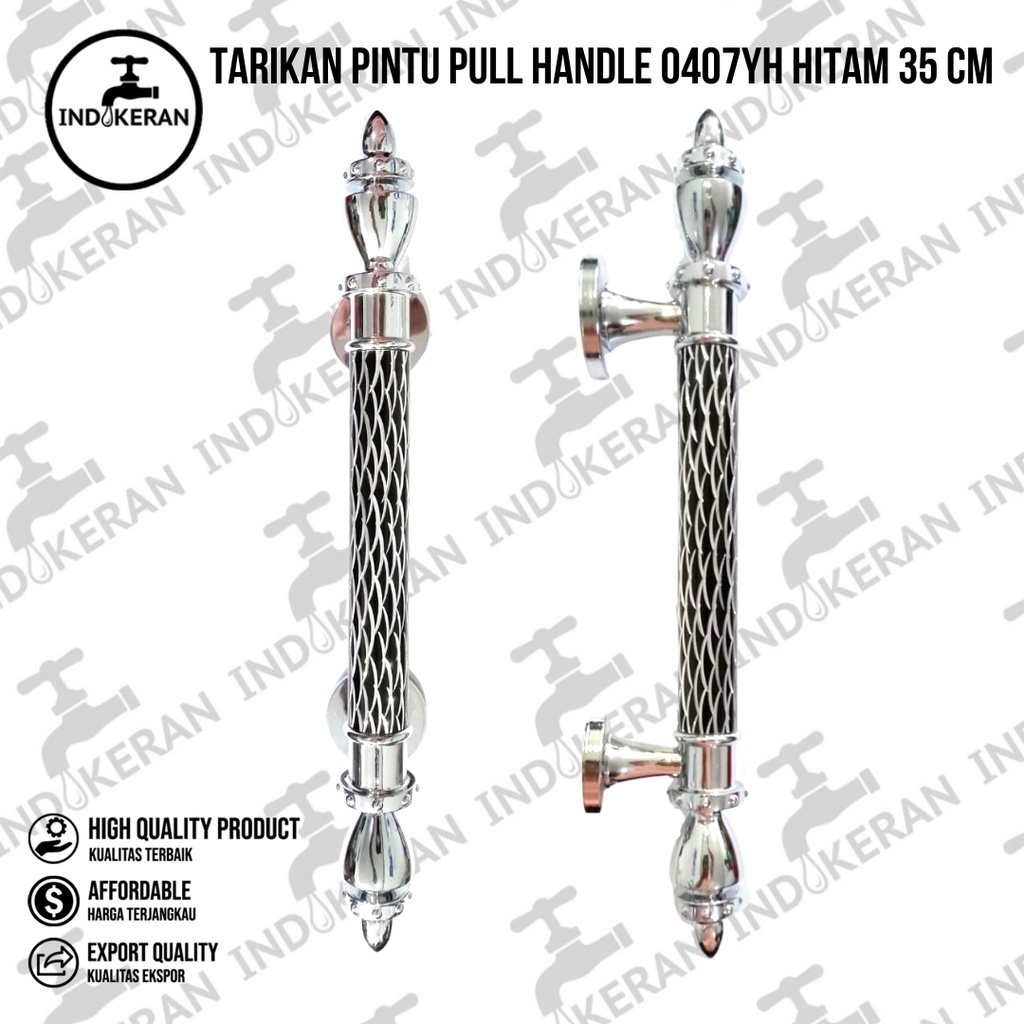 INDOKERAN - Tarikan Pintu Pull Handle 0407YH HITAM 35 CM